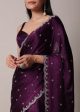 Aastha Fashion Wine Blooming Rangoli Silk Beautiful Sequance Embroidery Work Saree Hot on Sale