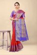 Aastha Fashion Red Silk Weaving Saree Online Sale