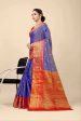 Aastha Fashion Royal Blue Silk Weaving Saree Discount