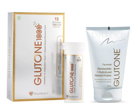 Glutone 1000 & Glutone Facewash Skin Brightening Combo Online Hot Sale