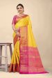 Aastha Fashion Yellow Silk Weaving Saree Online Hot Sale