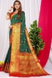 Aastha Fashion Green Silk Weaving Saree For Sale