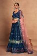 Aastha Fashion Teal Heavy Georgette Embroidery And Sequins Lehenga Choli Sale