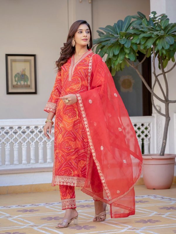 Aastha Fashion Red Rayon Embroidery & Printed Anarkali Suit Online now