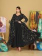 Aastha Fashion Black Georgette Embroidery Anarkali Suit Discount