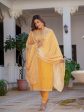 Aastha Fashion Yellow Chinon Embroidery & Printed Anarkali Suit Discount