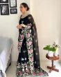 Aastha Fashion Black Heavy Georgette 3 Mm Sequence Saree on Sale