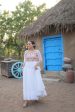 Aastha Fashion White Faux Blooming Kutchi Gamthi Work Gown Online Hot Sale